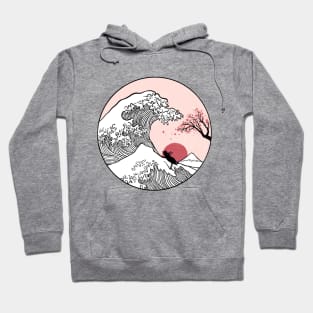 Great Wave of cat reader Hoodie